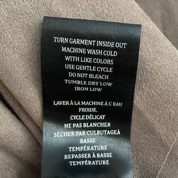 Blank NYC Drape Front Faux Suede Tan Jacket Size Large - Picture 4 of 8